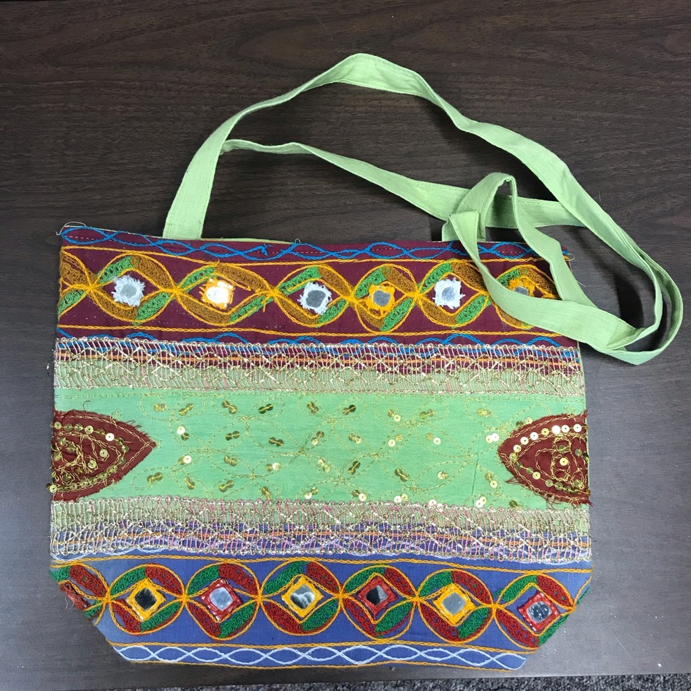 NEW Canvas Bag with Bling - Picture 1 of 5